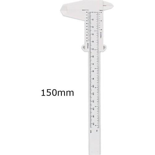 1Pc White 150MM Caliper Ruler Measuring ToolMicroblading Reusable Makeup Measure Eyebrow Guide Ruler Permanent Tools