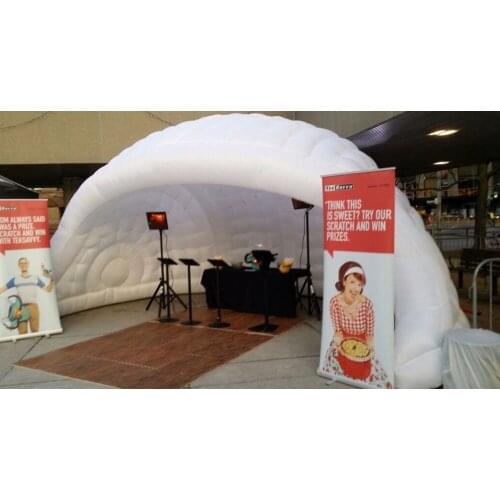 White semicircle inflatable igloo dome for background