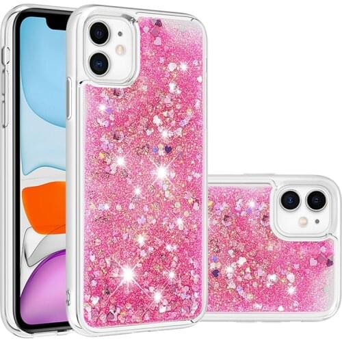 Love Heart Glitter Case For iPhone 11 Pro Max XR XS MAX X 8 7 6S 6 Plus SE 2020 Soft TPU Quicksand Case For iPhone 11 Pro Cover
