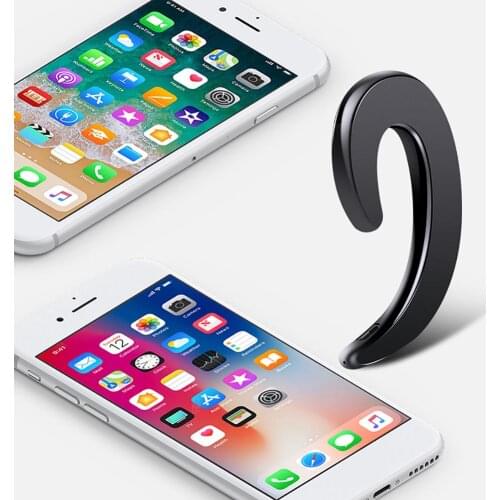 Ear Hook Bluetooth Headset Wireless Headphones Non Ear Plug Headset with Microphone Noise Cancelling Earphones Charge Cable