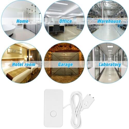 433MHz Wireless Water Leakage Sensor Water Leaks Intrusion Detector Alert Water Level Overflow Alarm for Security Alarm System