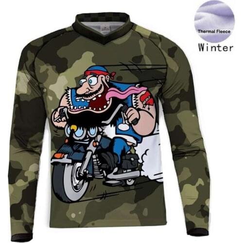 2019 Winter Autumn Moto motocross jersey mx dh downhill jersey off road Mountain clycling long sleeve mtb Jersey