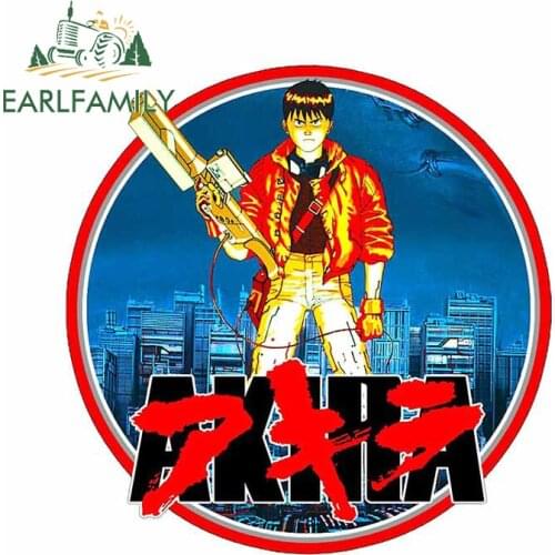 EARLFAMILY 13cm x 12.8cm for Akira Junichiro Kanada RV Car Sticker Refrigerator Cartoon Decal Windshield Refrigerator Decoration