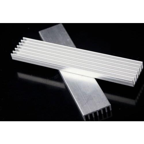 Gdstime 50pcs 100mm Aluminum 100X20X6mm Extruded IC Chip LED Radiator Heatsink