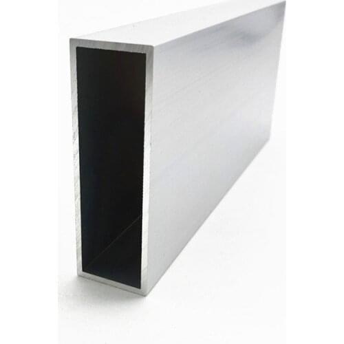 76mm*25mm*2mm square tube aluminum alloy hollow pipe rectangle straight duct vessel 100/200/300/400/500/550mm length