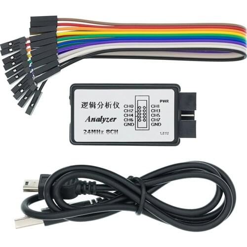10pcs USB Logic Analyzer 24M 8CH, MCU ARM FPGA DSP debug tool
