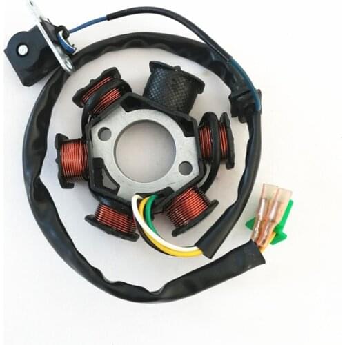 Magneto 6-Pole 5 Wire Stator Coil for Stator Aeon Cobra Overland 190 180 125 Alternator ATV Engine Part Scooter Quad Dirt Bike