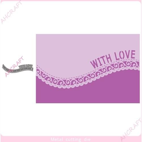 English words Lace Metal Cutting Dies for DIY Scrapbooking Photo Album Decorative Embossing Paper Card Crafts Die 2021
