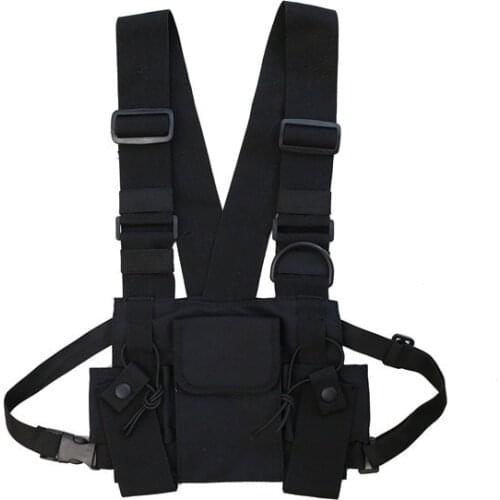 Multifunctional chest bag for men women Fashion Bullet Hip Hop Tactical vest Tooling vest Backpack Tactical chest bag Rig Bag