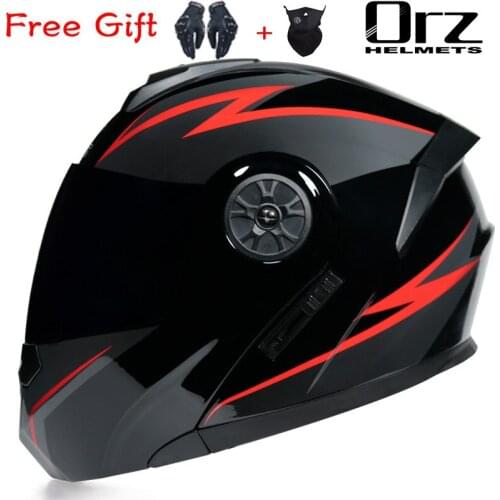 Flip Up Motorcycle Helmet Racing Modular Dual Lens Motocross Moto Helmet Full Face Helmets Casco Moto Capacete Casque