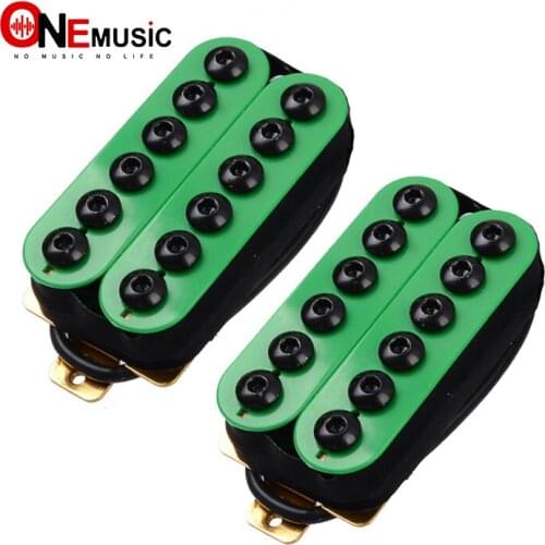 A Set Adjustable Metal Double Coil Electric Guitar Pickups Humbucker Punk Bridge and Neck