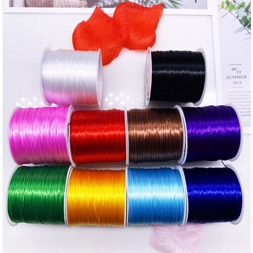 New 50m Strong Elastic Crystal Beading Cord 1mm for Bracelets Stretch Thread String Necklace DIY Jewelry Making Cords Line