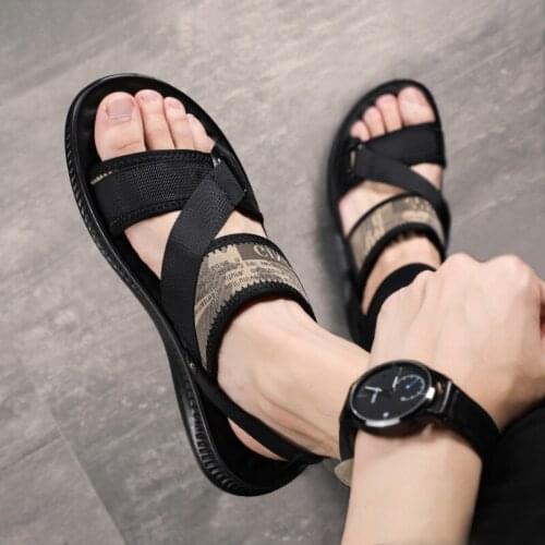 WEH sandals for men 2021 trending summer outdoor leisure non-slip beach luxury sandal high quality soft sole dual-purpose sandal
