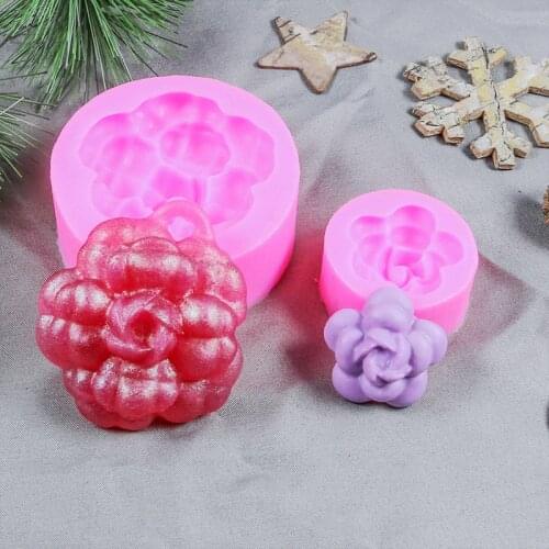 DIY Camellia Shaped Silicone Mold for Fondant Chocolate Cake Decoration Baking Molds Handmade Soap Aromatherapy Pendant Mould