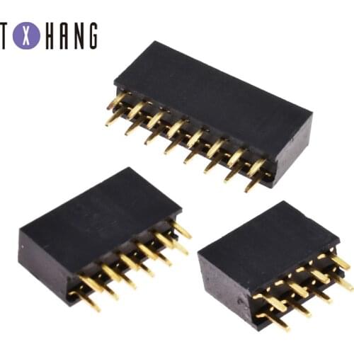 50PCS 2x4P/2x6P/2x8PP Pin Double Row Straight Female Pin Header Connector diy electronics
