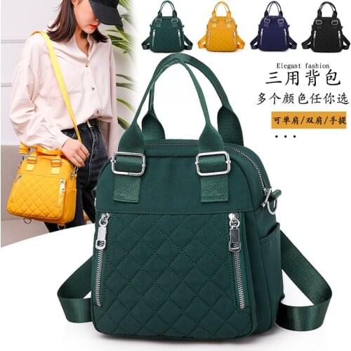 2021 New Fashion Womens Bag Ins Han Oxford Cloth Cross-border Multi-functional Diamond Womens Small Square Bag Shoulder Bag
