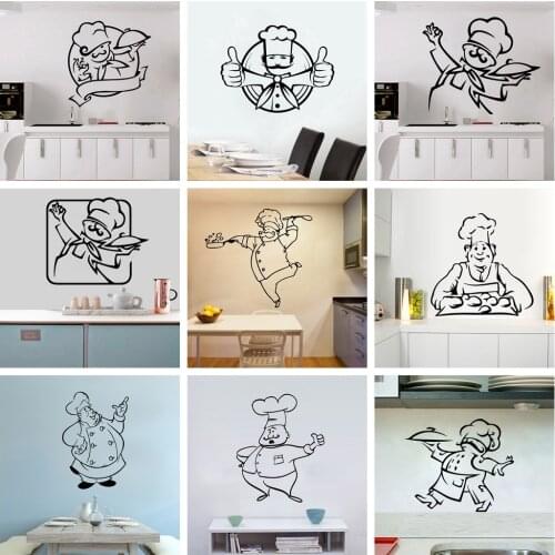 Beauty The Kitchen Chef Nursery Wall Stickers Vinyl Art Decals For Babys Rooms Wall Stickers Waterproof Wallpaper