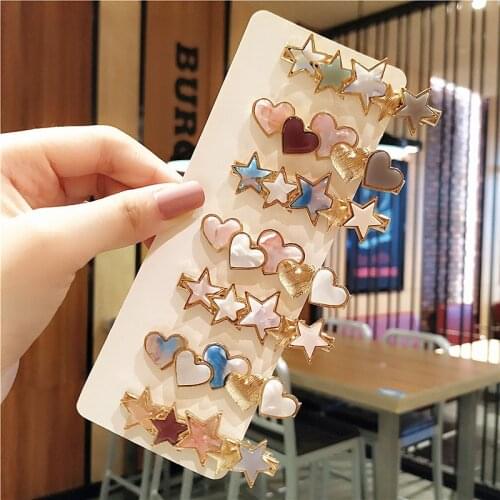 New Arrival 1pc Japan Women Girls Acetic Acid Hair Clips Hairpins Love Side Clip Barrettes Lady Pins Hairgrips Hair Accessories