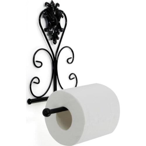 Iron Toilet Paper Roll Holder Bathroom Wall Mount Rack toilet paper holder 1PCS Vintage Black White Bronze Paper Holder #05