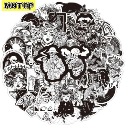 10/30/50Pcs/set Mixed Cartoon Gothic Terror Classic Retro Graffiti Sticker For Laptop Kids Toy Phone Case Furniture Luggage