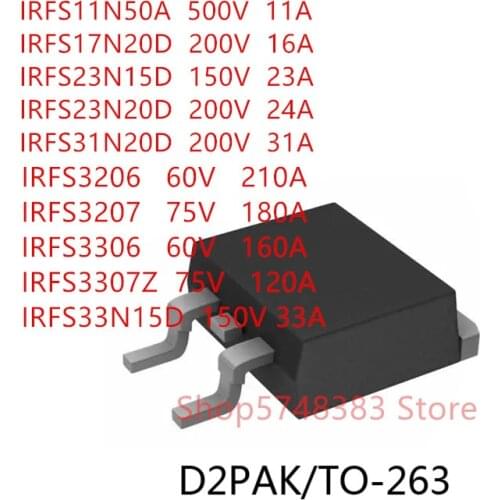 10PCS/LOT IRFS11N50A IRFS17N20D IRFS23N15D IRFS23N20D IRFS31N20D IRFS3206 IRFS3207 IRFS3306 IRFS3307Z IRFS33N15D TO-263
