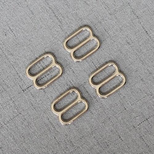 10 pcs Silver 15mm Metal Tri Glide Slide Adjusters Use for DIY Bag Strap Buckles Leather Belt Craft of Loop Ring Accessories