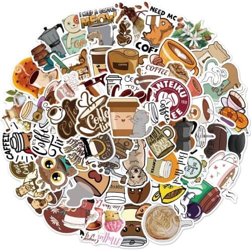 10/30/50pcs Vintage Rooftop Coffee House Journal Decorative Stationery Waterproof Stickers Scrapbooking DIY Laptop Water Bottle