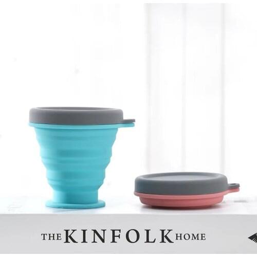 200ml Porable Travel Silica gel cup Heat resistant folding Coffee cups Telescopic Bowl Anti scalding Liquit Silicone Mugs