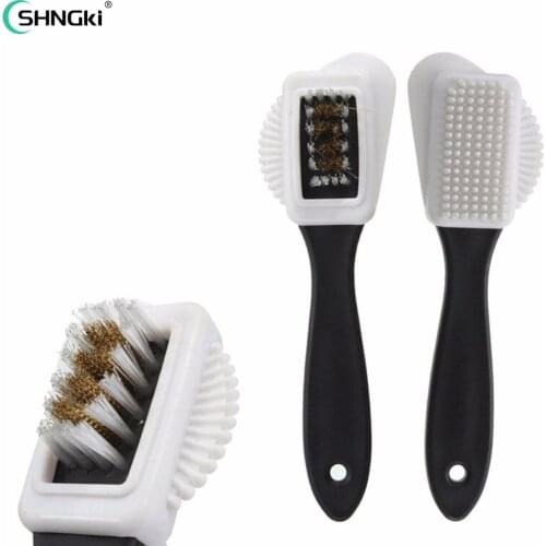 2018 New S Shape Shoe Cleaner Black 3 Sides Cleaning Brush For Suede Nubuck Boot Shoes