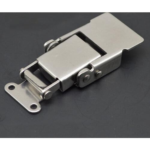 304 Stainless Steel Hardware Hasps Agraffe Toolbox Padlock Lock Catch Wooden Case Box Spring Buckle