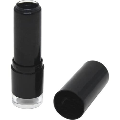 50pcs/lot 12.1mm Black Empty Lipstick Tube, DIY Lip Makeup Cosmetic Container, Round Lip Balm Pakkaging Tube,Lipstick Subpackage