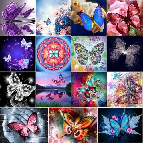 5D Diamond Painting Animal Butterfly Round Square Diamond Mosaic Embroidery Cross Stitch Kits DIY Home Decor Art Gift