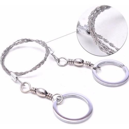 70cm Field Survival Stainless Wire Saw Saw Cutter Outdoor Emergency Fretsaw Camping Hunting Practical Emergency Survival Gear