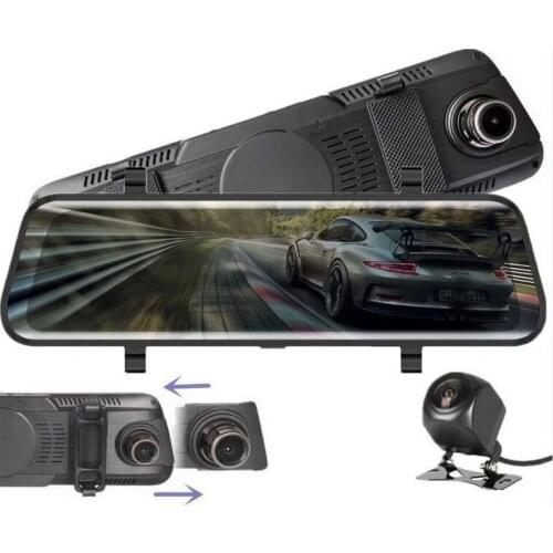 Driving recorder 10 inch CarLog full screen intelligent rearview mirror HD telescopic mirror driving recorder