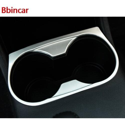 Bbincar For MITSUBISHI Outlander 2013-2016 ABS Chrome Front Water Cup Holder Decorative Cover Trim 1piece