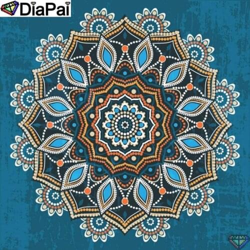 DiaPai 5D DIY Diamond Painting 100% Full Square/Round Drill "Religious Mandala" Diamond Embroidery Cross Stitch 3D Decor A22728