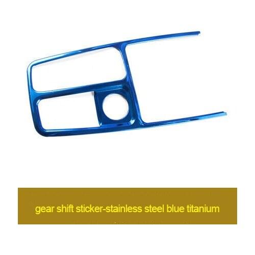 For Citroen c5 Aircross stainless steel black blue titanium gear shift sticker 1pc