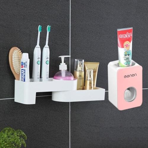 Double Layer Bathroom Storage Holder Ratating Corner Shelf Cosmetic Organizer Shaver Rack Toothpaste Dispener Kitchen Accessorie