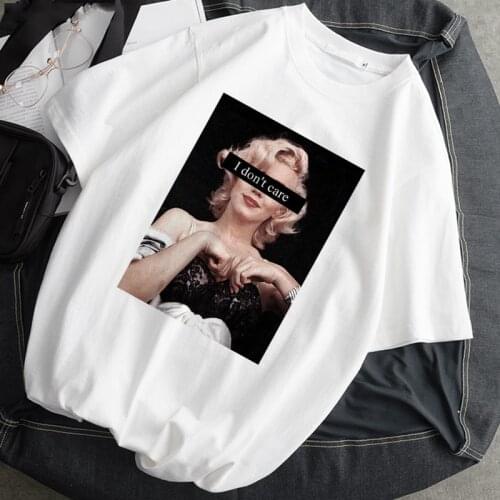 Womens T-shirt Oversized Monla Lisa Print Ulzzang Aesthetic T-shirt Harajuku Summer Short Sleeve Streetwear Tops Female T-shirt
