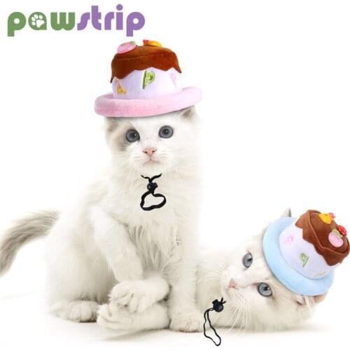 Pets Dog Cats Cake Party Hat Adjustable Corduroy Halloween Cap Pet Funny Headgear Puppy Cat Cosplay Costume Headwear Accessories