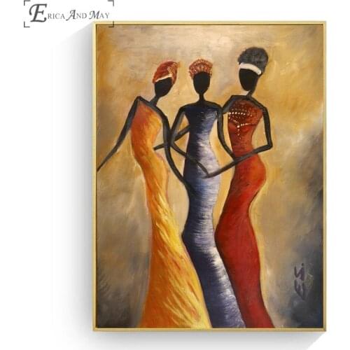 Woman African Canvas Printed Painting Wall Pictures Home Decor Posters And Prints Art For Living Room Decoration No Frame