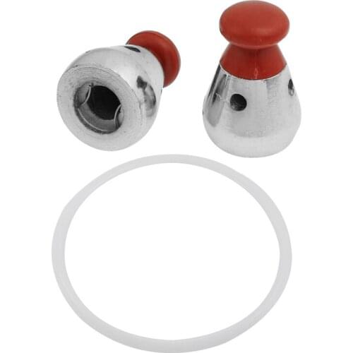 2 Pcs Metal Plastic Spare Parts Valve for Pressure Cooker & 1x Kitchenware Pressure Cooker Rubber Seal Gasket, 26 cm Inner Diame