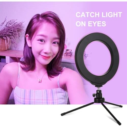 6.2 Inch RGBW LED Ring Dimmable Wire Controlled Circle Lamp Phone Selfie Photography Ring Light