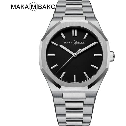 MAKAMBAKO Mens Stainless Steel Watch
