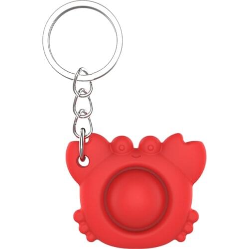 Mini Push Pop Bubble Sensory Toy Keychain Autism Needs Squishy Stress Reliever Toys Adult Child Funny Anti-stress Fidget