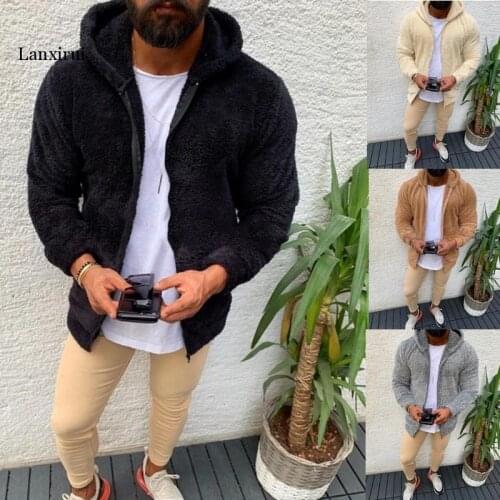 Fashion Brand Mens Jackets Autumn Winter New Men Plus velvet Thickening Jacket Male Casual Hooded Jacket Coats