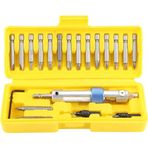 20Pcs/set Half Time Drill Driver Multi Screwdriver Sets Updated Version 16 Different Kinds Head with Hex wrench Bits Wrench