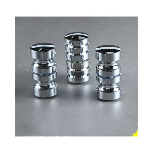 Solid thick stainless steel bathroom door handle shower room glass door handle double-sided single hole door pulls