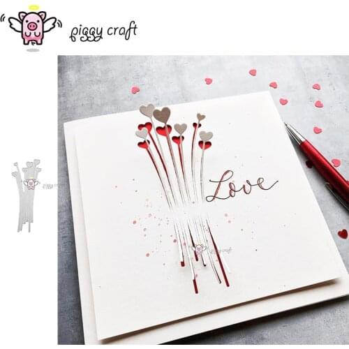 Piggy Craft metal cutting dies cut die mold Heart side decoration Scrapbook paper craft album card punch knife art cutter die
