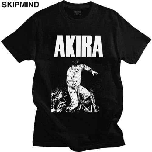 Cool Akira Kaneda T-Shirt Short Sleeves Soft Cotton Tee Crew Neck Print Shotaro Neo Tokyo Tops Anime Manga Fans Tshirt Clothing